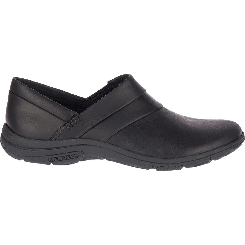 Eco-Friendly Sneakers Women's Merrell Dassie Stitch Black Leather