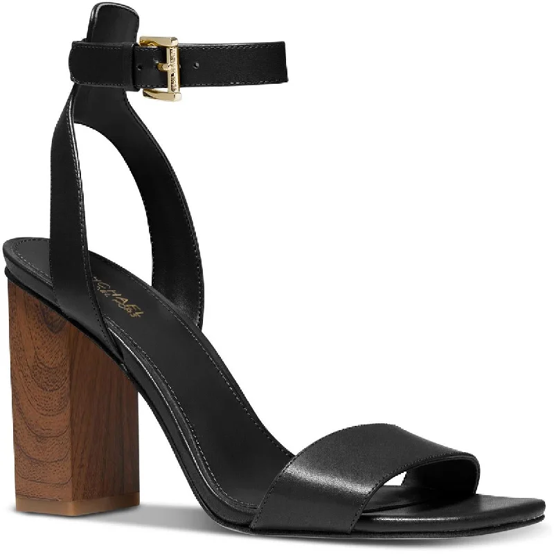 Trendy Platform Sneakers MICHAEL Michael Kors Womens Petra Leather Ankle Strap Heel Sandals