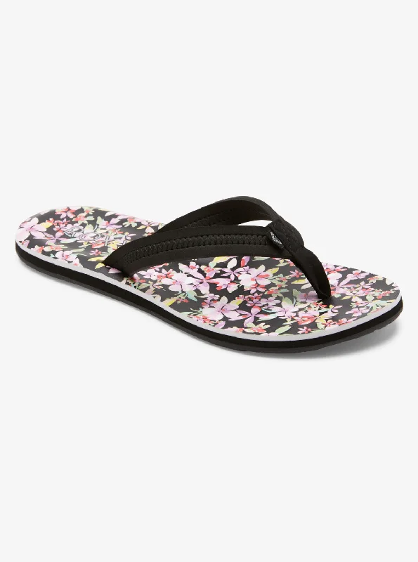 Vista Loreto Flip-Flops - Black/Pink/Black