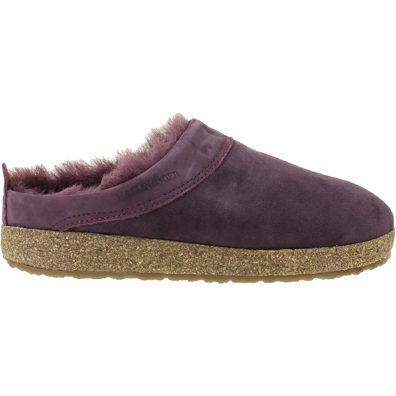 Comfortable Flats For Work Women's Haflinger Snowbird Mauve Shearling