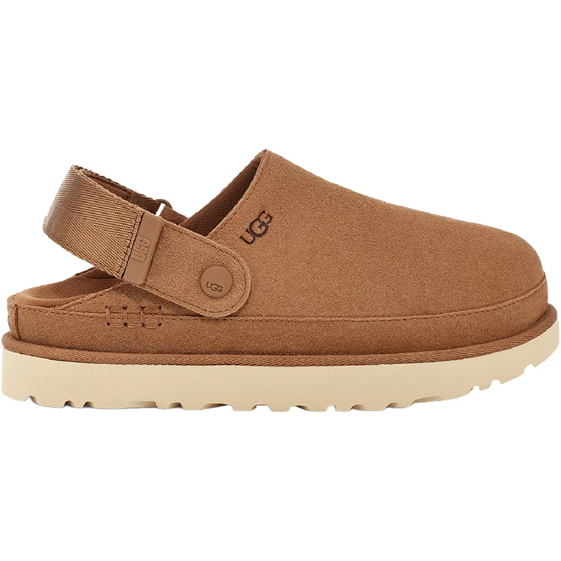 Designer Work Shoes Women's UGG Goldenstar Clog Chestnut Suede