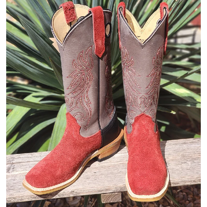 Vintage Boots Collection Fenoglio Women's Burgundy Roughout Boots