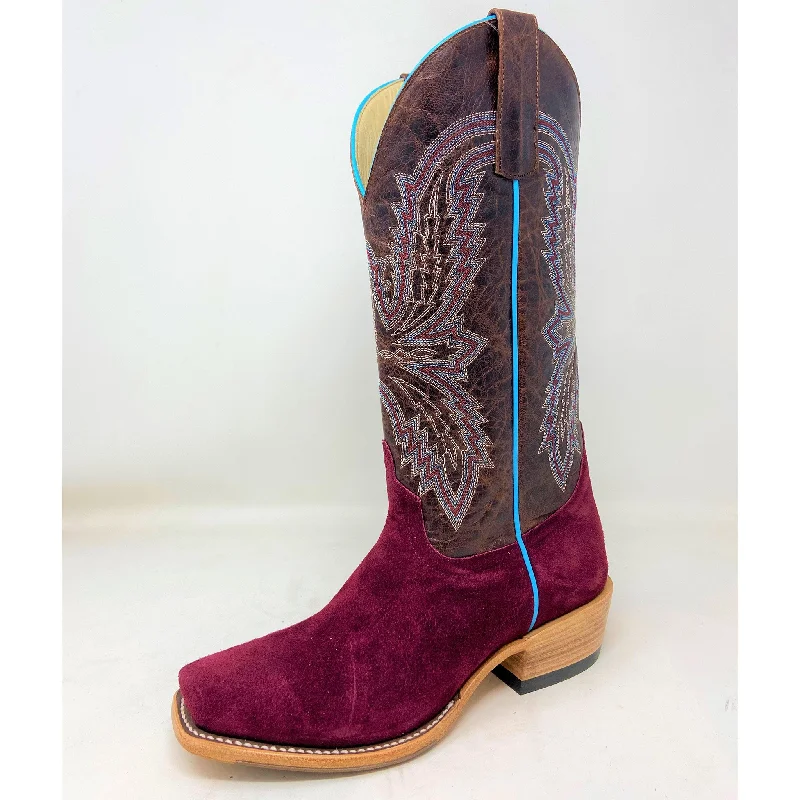 Luxury Boots For Sale Anderson Bean Women's Burgandy Suede Boots