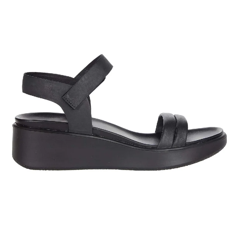 Ecco Women's FlowT LX2 Band Sandal Wedge Black