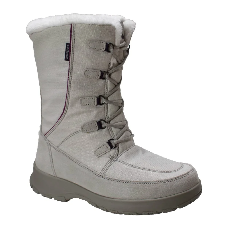 FreeShield Womens Waterproof White Winter Boots