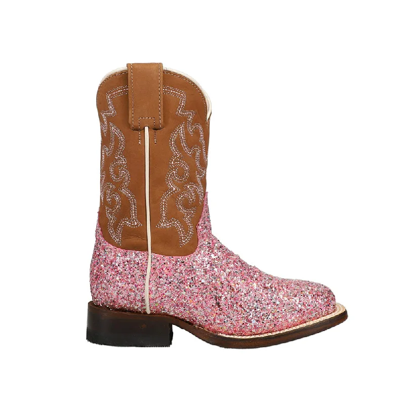 Glitter Queen Square Toe Cowboy Boots (Little Kid-Big Kid)