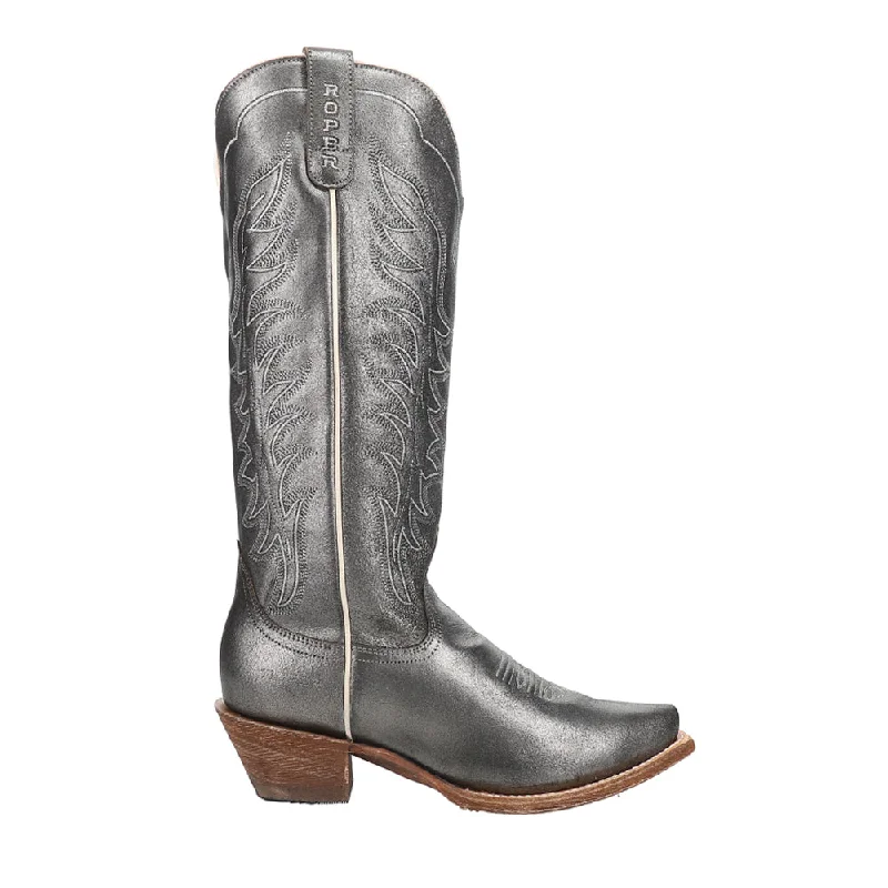 Layla Metallic Snip Toe Cowboy Boots