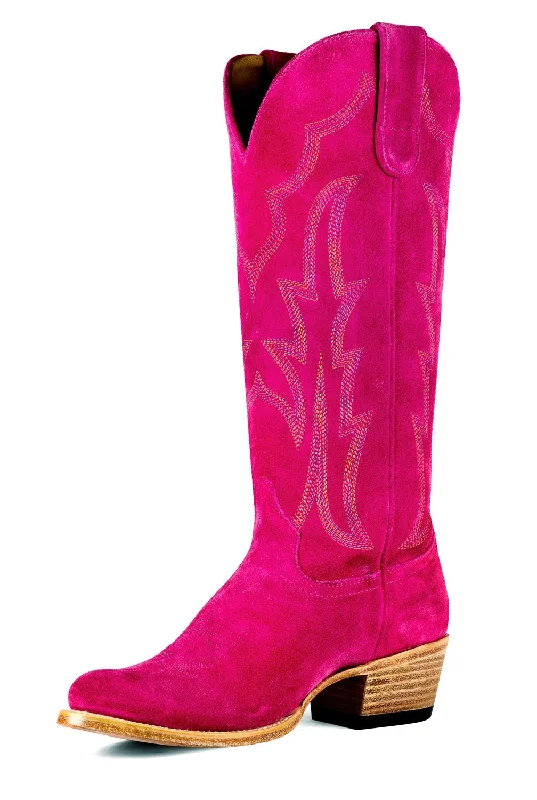 Luxury Sneakers For Sale Macie Bean Womens If Karlee Hot Pink Suede Cowboy Boots