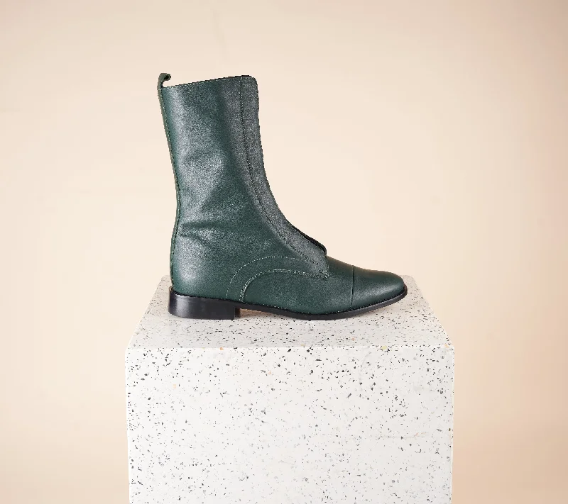 Chic High Heels Collection Milano - Pine Green Leather