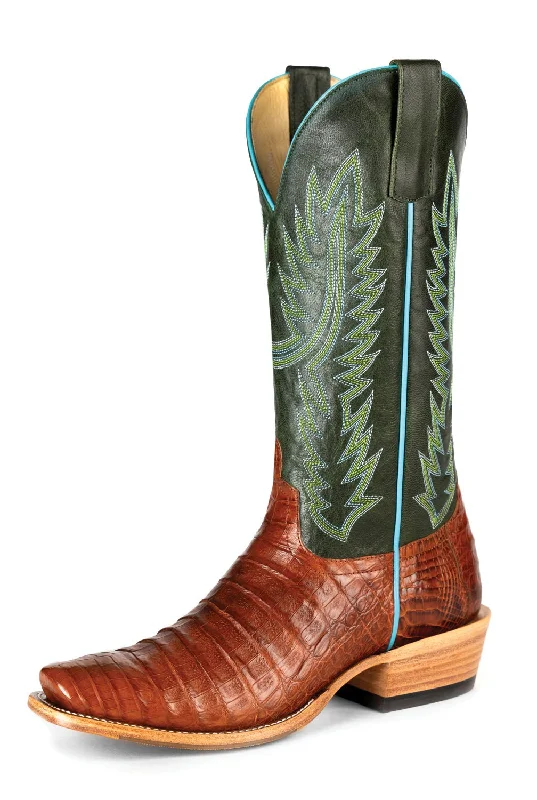 Leather Work Boots Macie Bean Womens Top Hand Emerald Caiman Belly Cowboy Boots