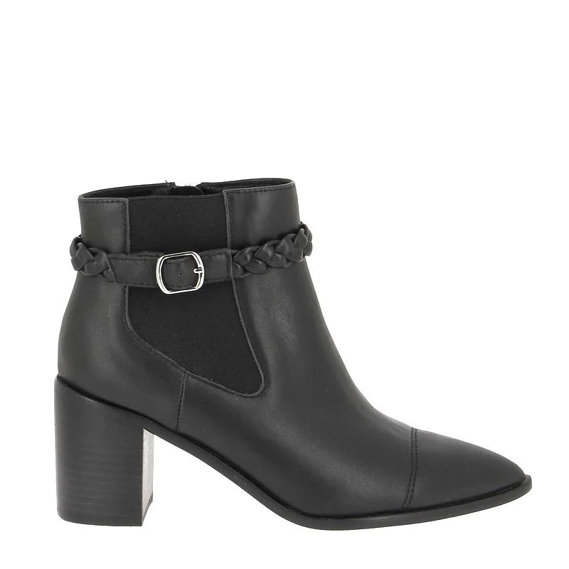 Nude Margo Black Ankle Boots