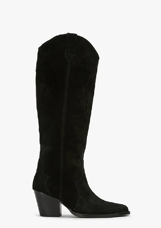 Presley Black Cameo Suede