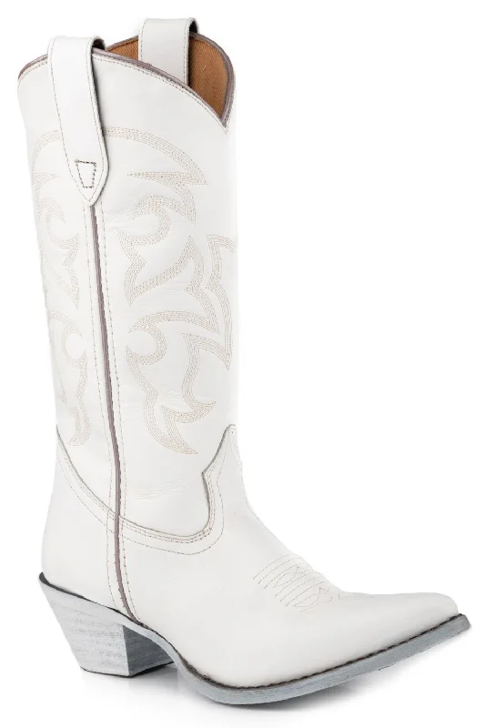 Best Formal Shoes Online Roper Womens Barclay White Leather Cowboy Boots